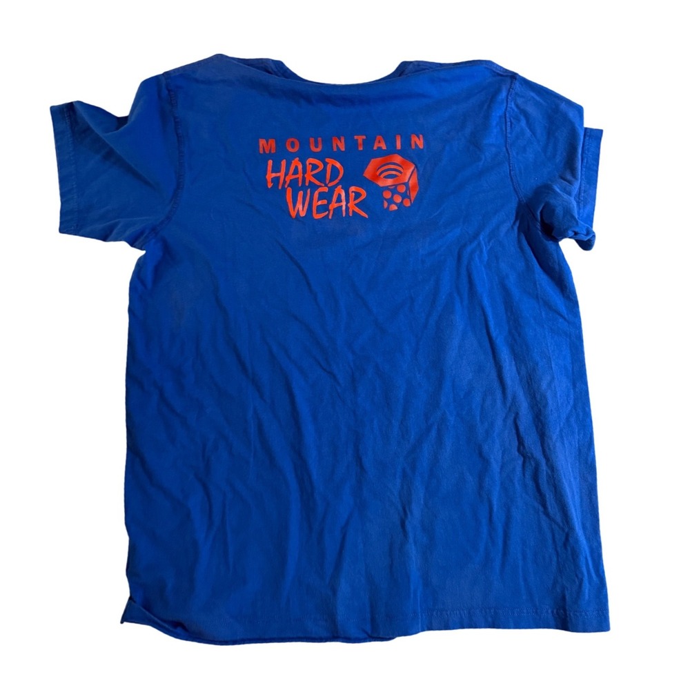 Mountain Hardwear Mens XL Blue Graphic T-Shirt Short Sleeve Hiking Outdoor Tee
